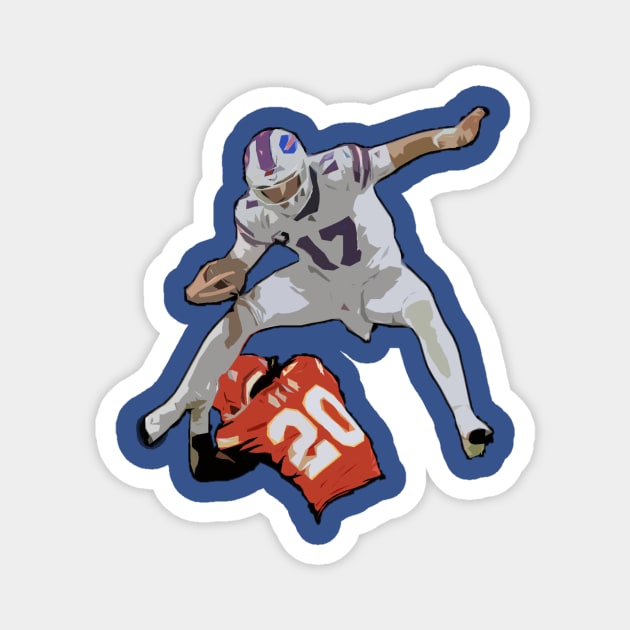 Josh Allen Leap Magnet by halfzero