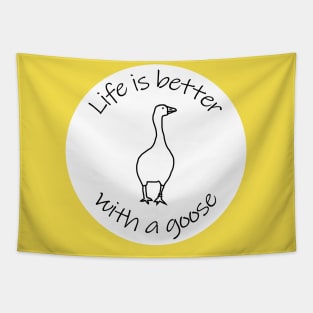 Disc with Life is Better with a Gaming Goose Animals Quote Tapestry