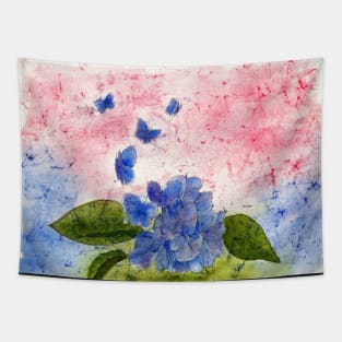 Butterfly Or Hydrangea Flower, You Decide Tapestry