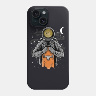 Astronaut Skate Dogecoin DOGE Coin To The Moon Crypto Token Cryptocurrency Wallet Birthday Gift For Men Women Kids Phone Case