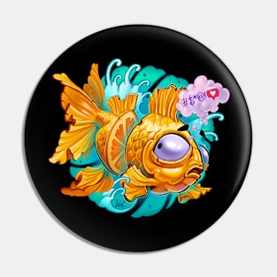 Orange fish Pin