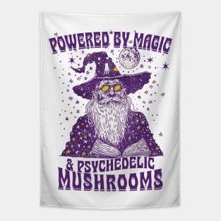 Powered By Magic & Psychedelic Mushrooms Tapestry