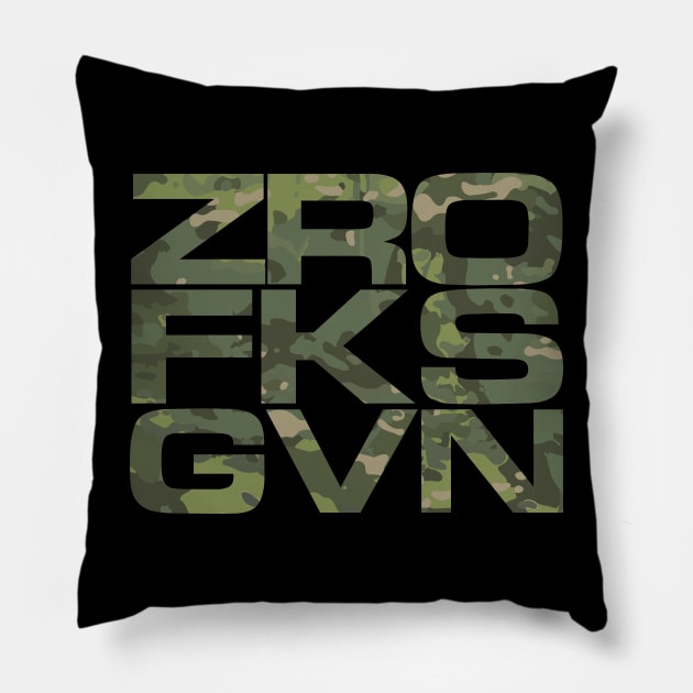 Zero Fucks Given Pillow by JHughesArt