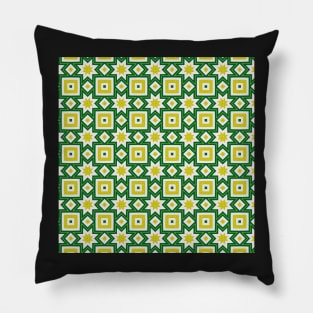 Yellow and green abstract pattern background Pillow