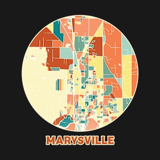 Marysville Washington map in mozaique colors T-Shirt