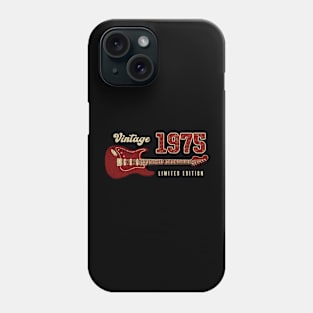 Vintage 1975 Birthday Guitar Lovers 48th Birthday Phone Case