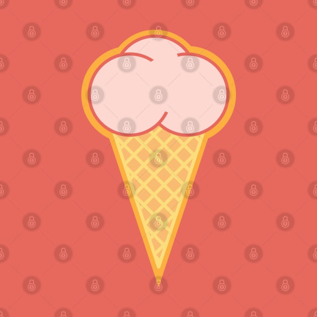 Strawberry Ice Cream Cone by Commykaze