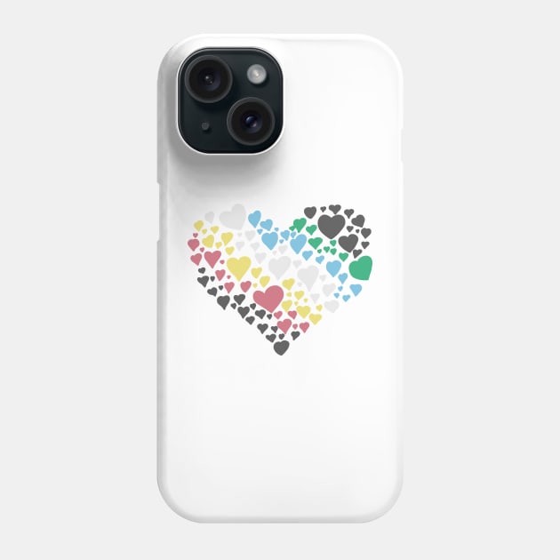 Disability pride flag heart Phone Case by Becky-Marie