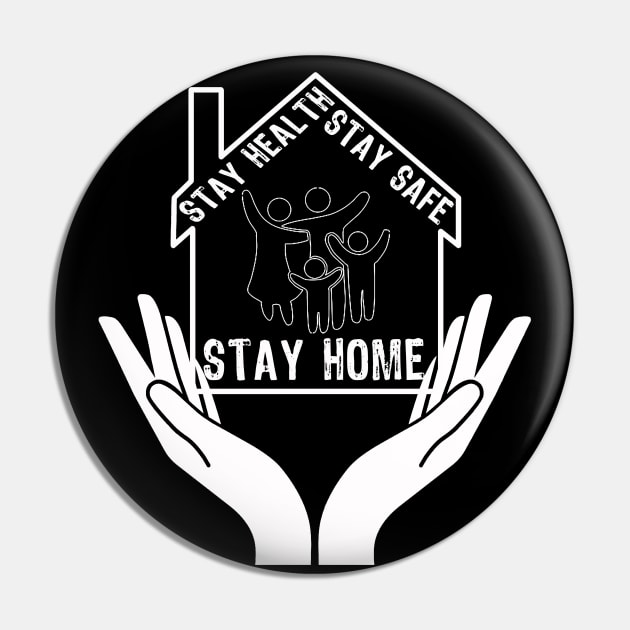 Stay Safe At Home Pin by SparkleArt