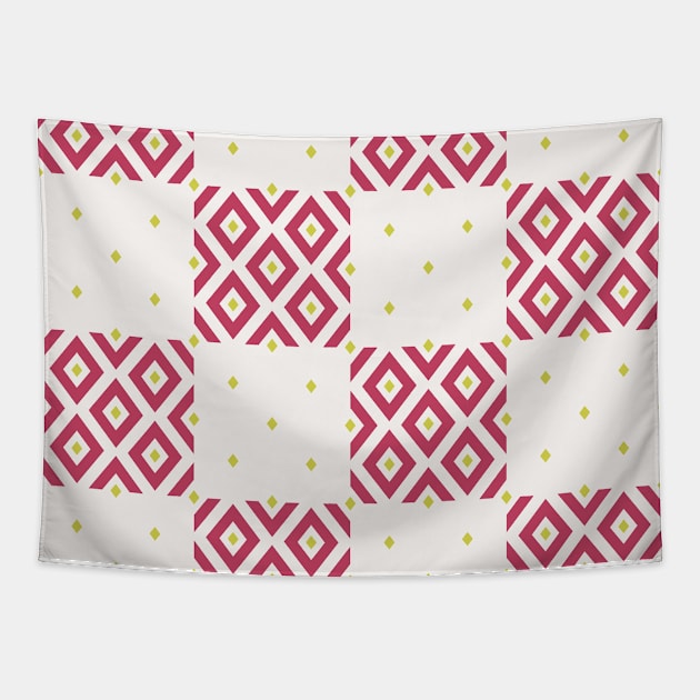 Geometric Minimalistic Diamond Pattern Tapestry by Tobe_Fonseca