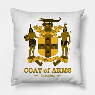 Jamaica Coat of Arms Gold Pillow