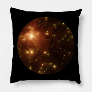 Gold yellow nebula galaxy Pillow