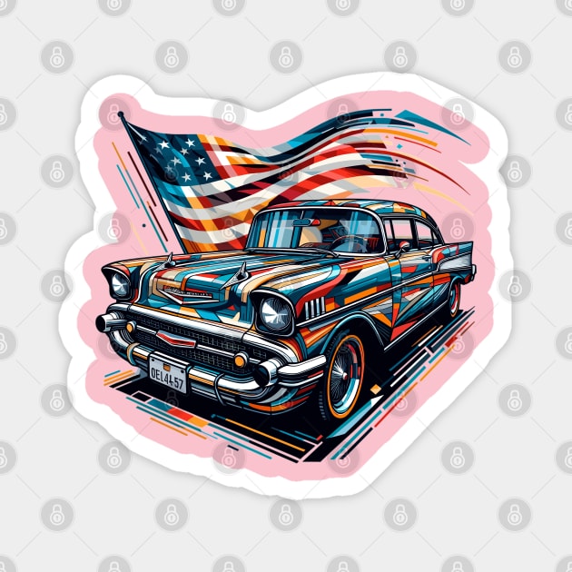 Chevy Bel Air Magnet by Vehicles-Art