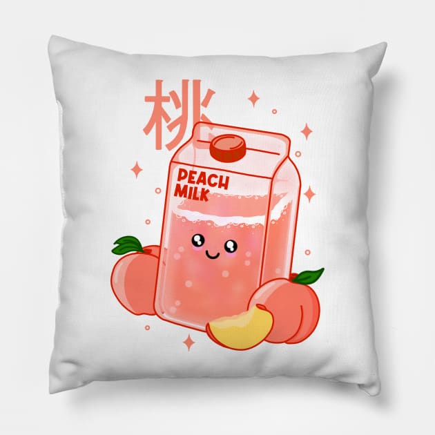 Kawaii Fruity Peach Milk Pillow by Kimprut