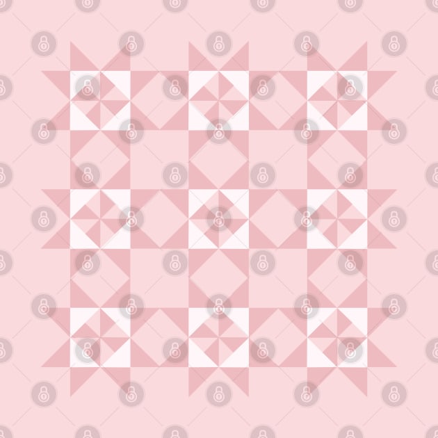 Pink Martha Washington's Star Patchwork Pattern by Nuletto