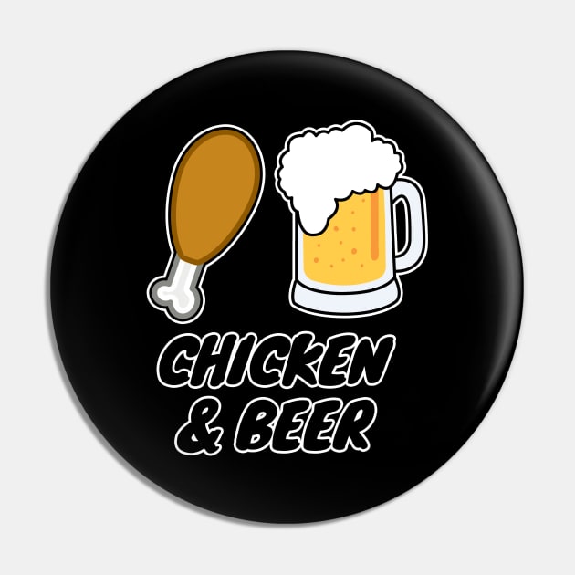 Chicken And Beer Pin by LunaMay