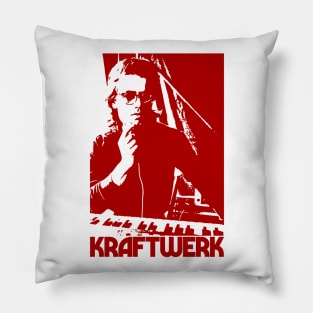 Kraftwerk //////// Retro 70s Style Fan Art Design Pillow