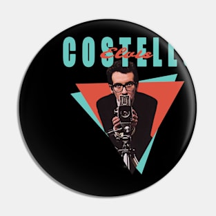 Elvis Costello - Aesthetic Retro Style Pin