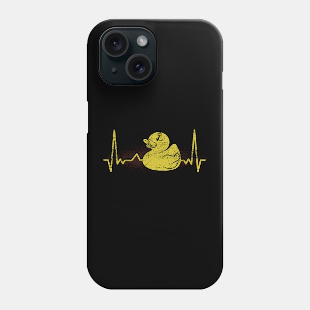 Farm Animal Heartbeat Duck Phone Case by ShirtsShirtsndmoreShirts