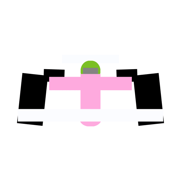 Formula racing driver - Hulk in pink Mercedes by bobdijkers