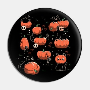 Pumpkin Halloween Cats by Tobe Fonseca Pin