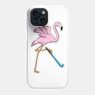 Flamingo Hockey Hockey bat Phone Case