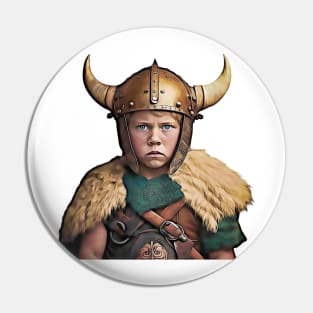 Viking Child Fearless Boy Young Viking Warrior Pin