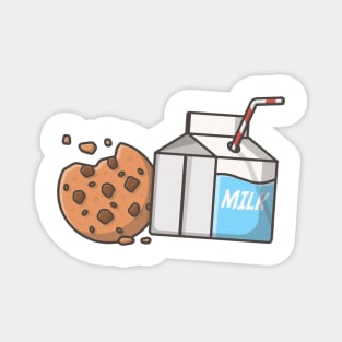 Milk box and chocolate cookies Magnet