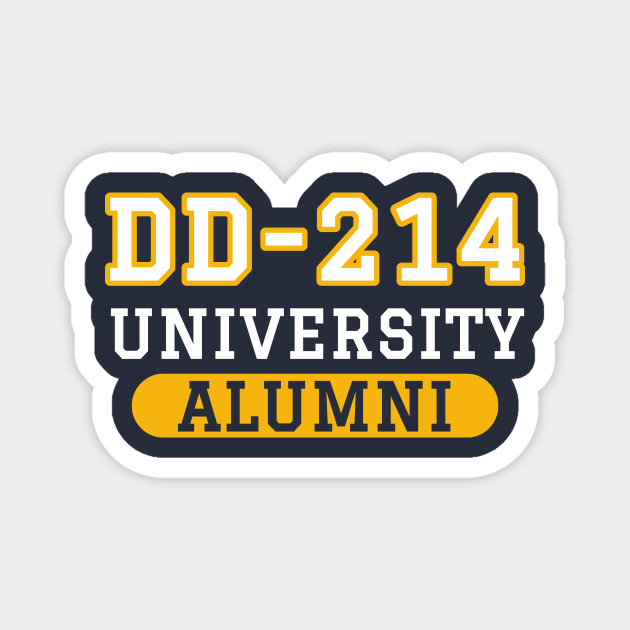 Patriotic DD-214 University Alumni Magnet by Revinct_Designs
