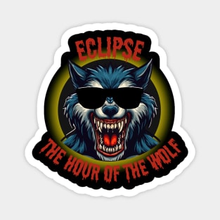 Eclipse dog. The hour of the werewolf. Eclipse time Magnet