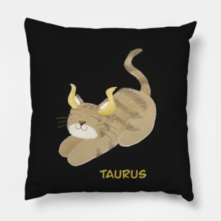 Taurus cat zodiac sign Pillow