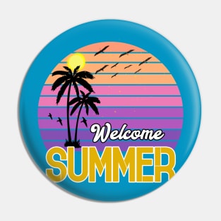 Summer Vacation T Shirt Pin