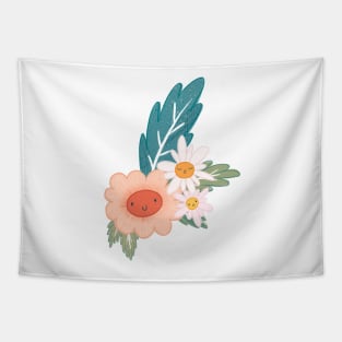 Cute Happy Flower Bunch Tapestry