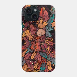 The cosy autumn cat Phone Case