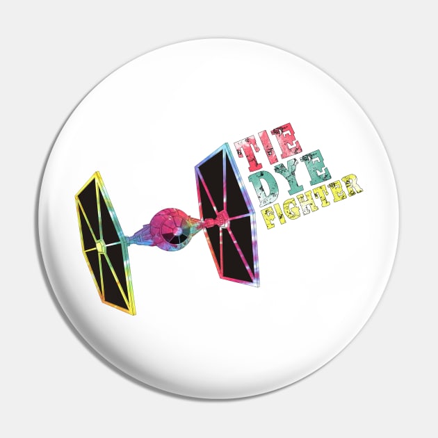 Tie Dye Fighter Pin by potatonomad