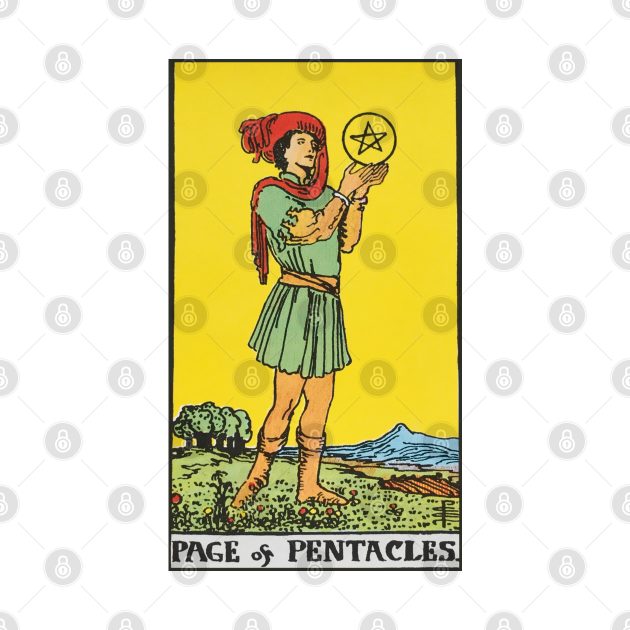 Page of pentacles tarot card by Nate's World of Tees