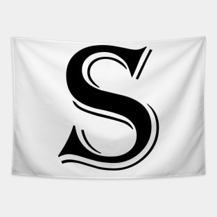 Black letter S in vintage style Tapestry