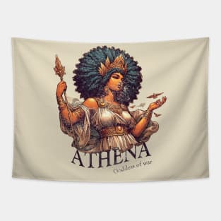 Athena Afro: Goddess of War Tapestry