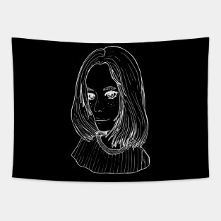 Portrait line art Tapestry