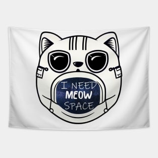 I Need Meow Space Astronaut Helmet Tapestry