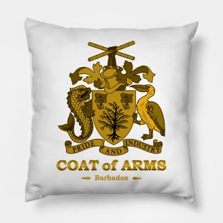 Barbados Coat of Arms Gold Pillow