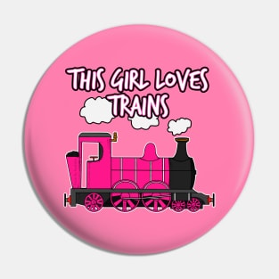 This Girl Loves Trains, Steam Train Pin