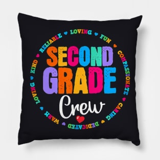 Second Grade Crew 2Nd Back To School Teacher Team Squad Pillow