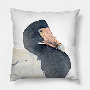 Magpie Goose Watercolour Pillow