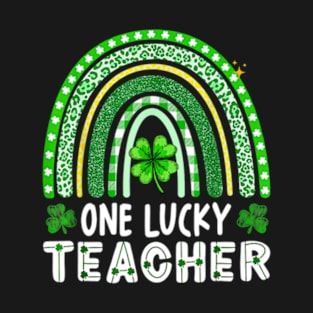 One Lucky Teacher Rainbow St Patrick’s Day T-Shirt