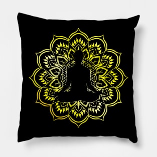 Meditation Golden Mandala Pillow
