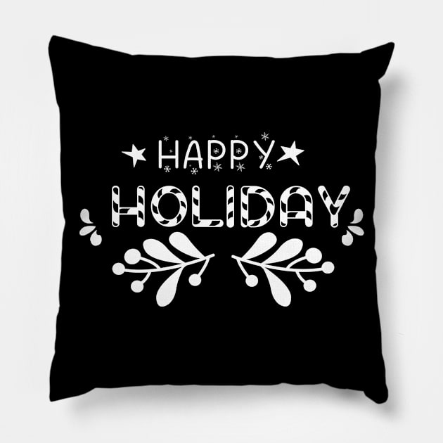 Happy Holiday Pillow by Hastag Pos