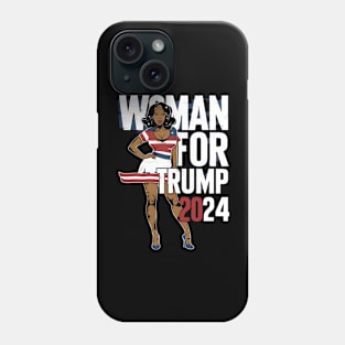 Black Woman For Trump 2024 Election Phone Case