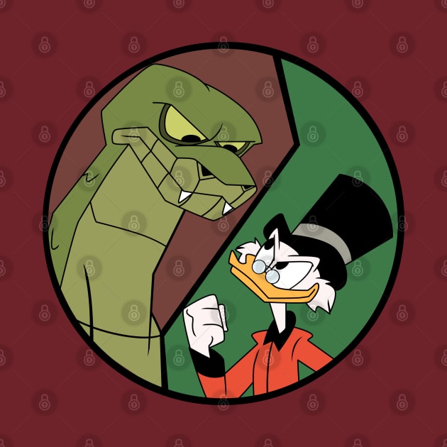 Scrooge vs.  Jormungandr by Number1Robot