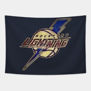 Rockford Lightning Basketball Tapestry